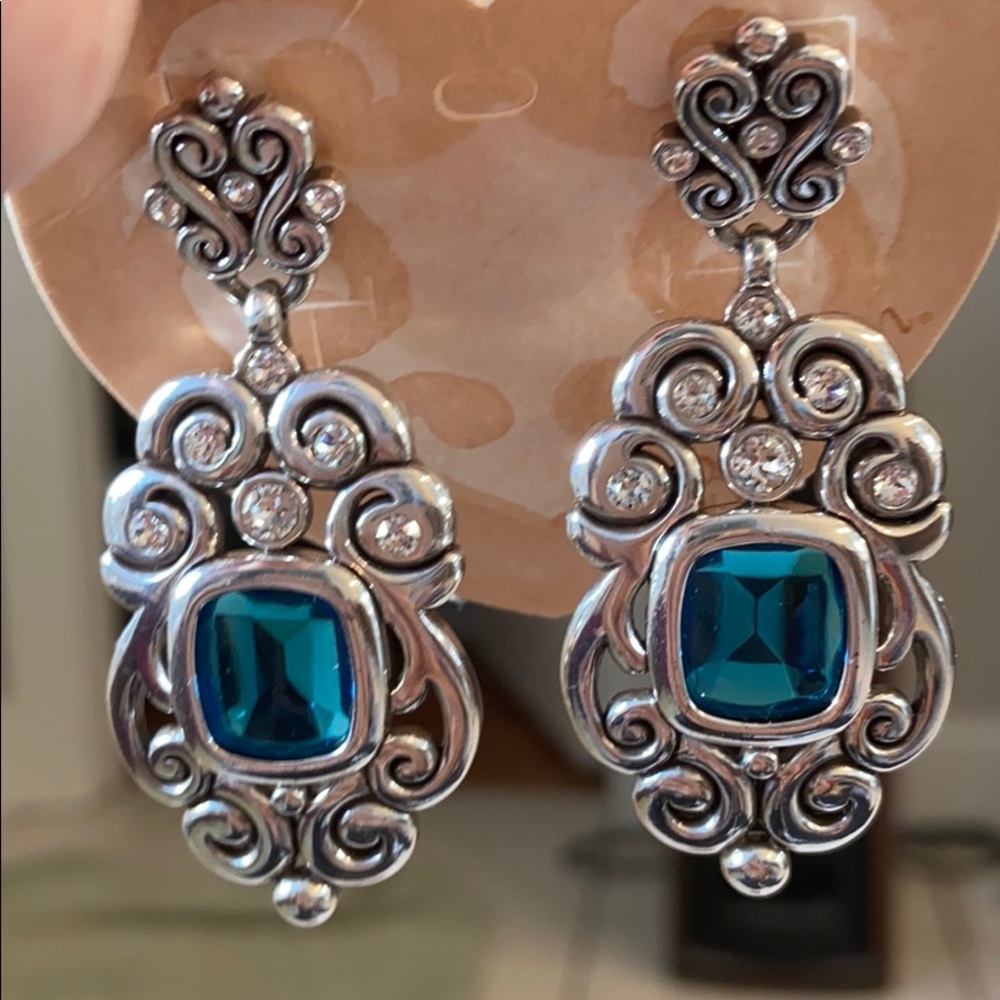 Brighton Azure Blue Earrings NWT